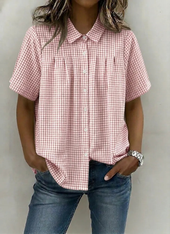 Women’s Casual Gingham Checkered Shirt