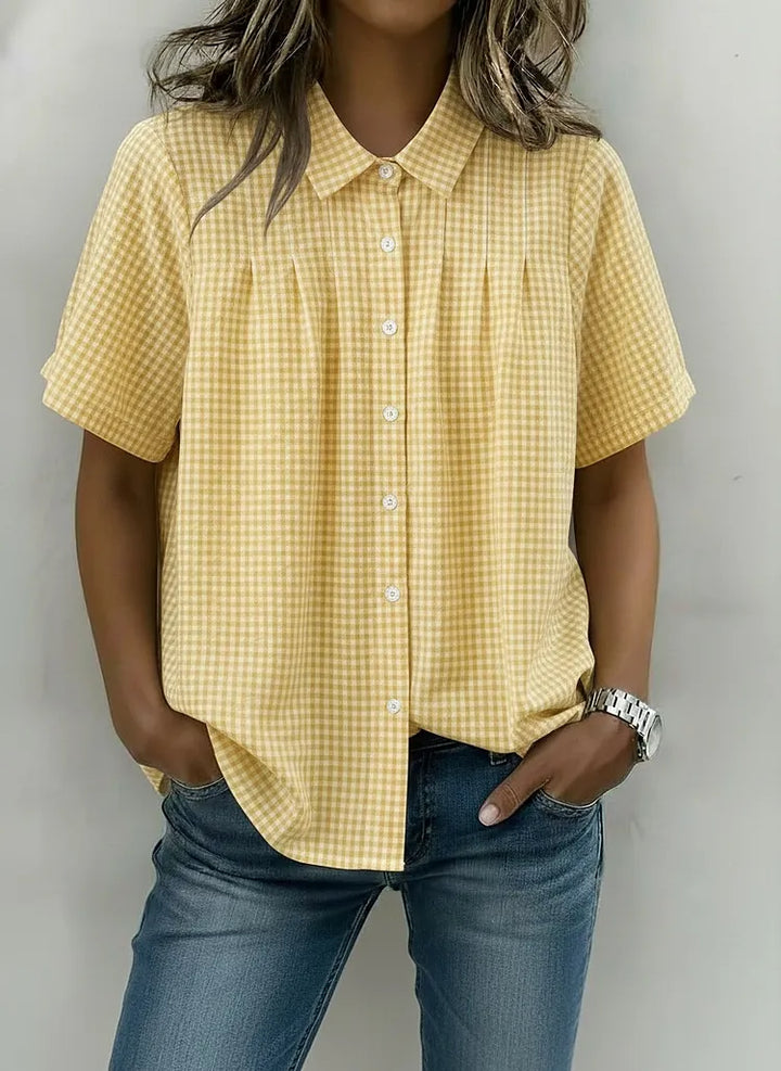 Women’s Casual Gingham Checkered Shirt