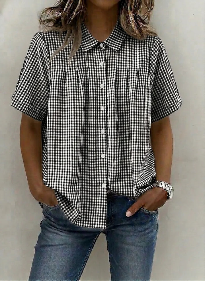 Women’s Casual Gingham Checkered Shirt