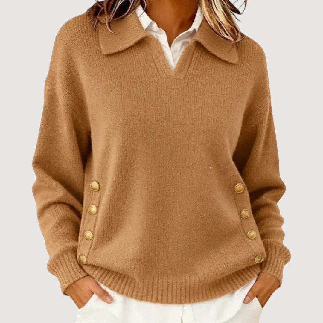 AIRA | Comfortable Button Sweater