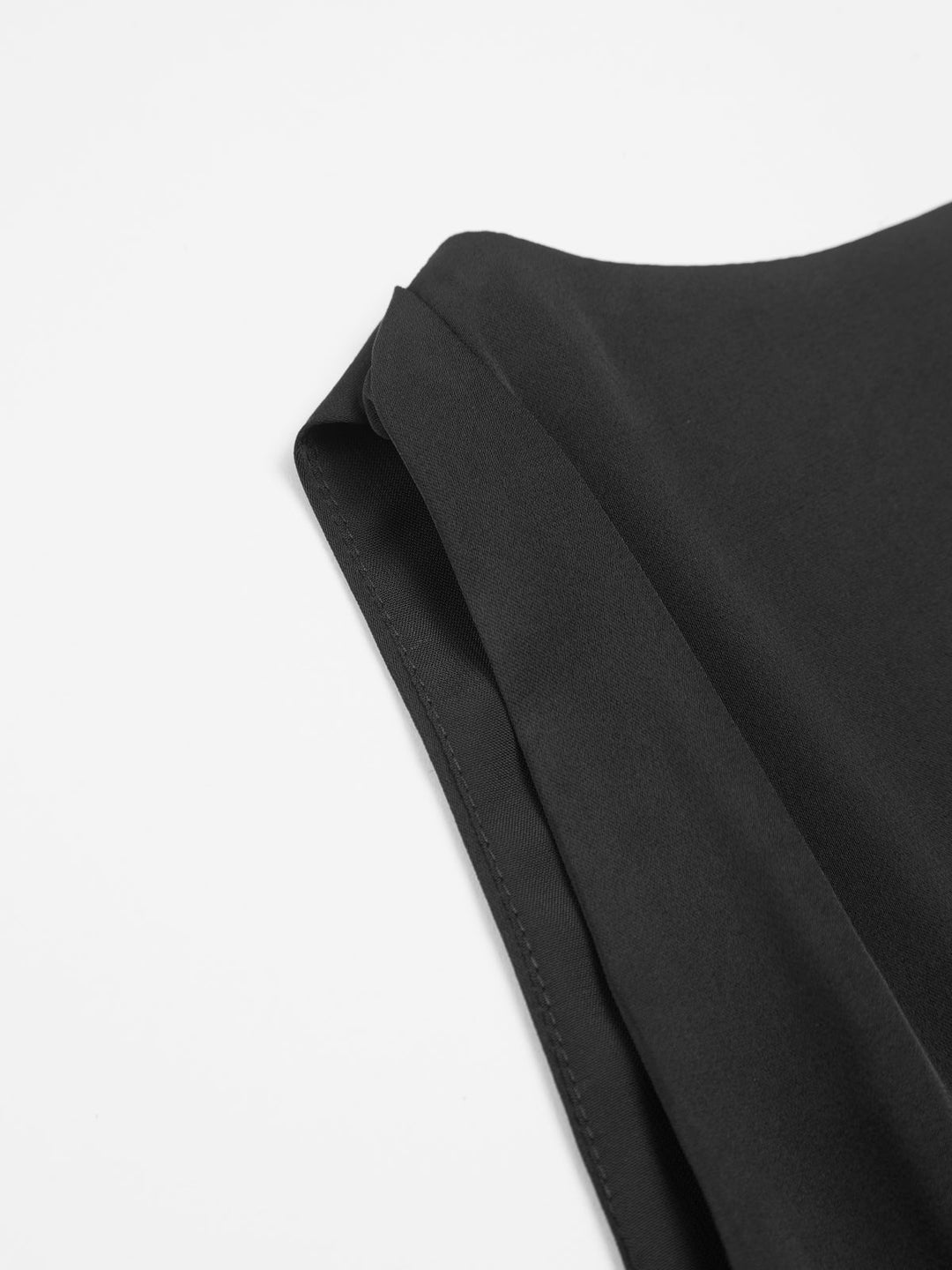 Cowl Neck Ruched Open Back Tank Top