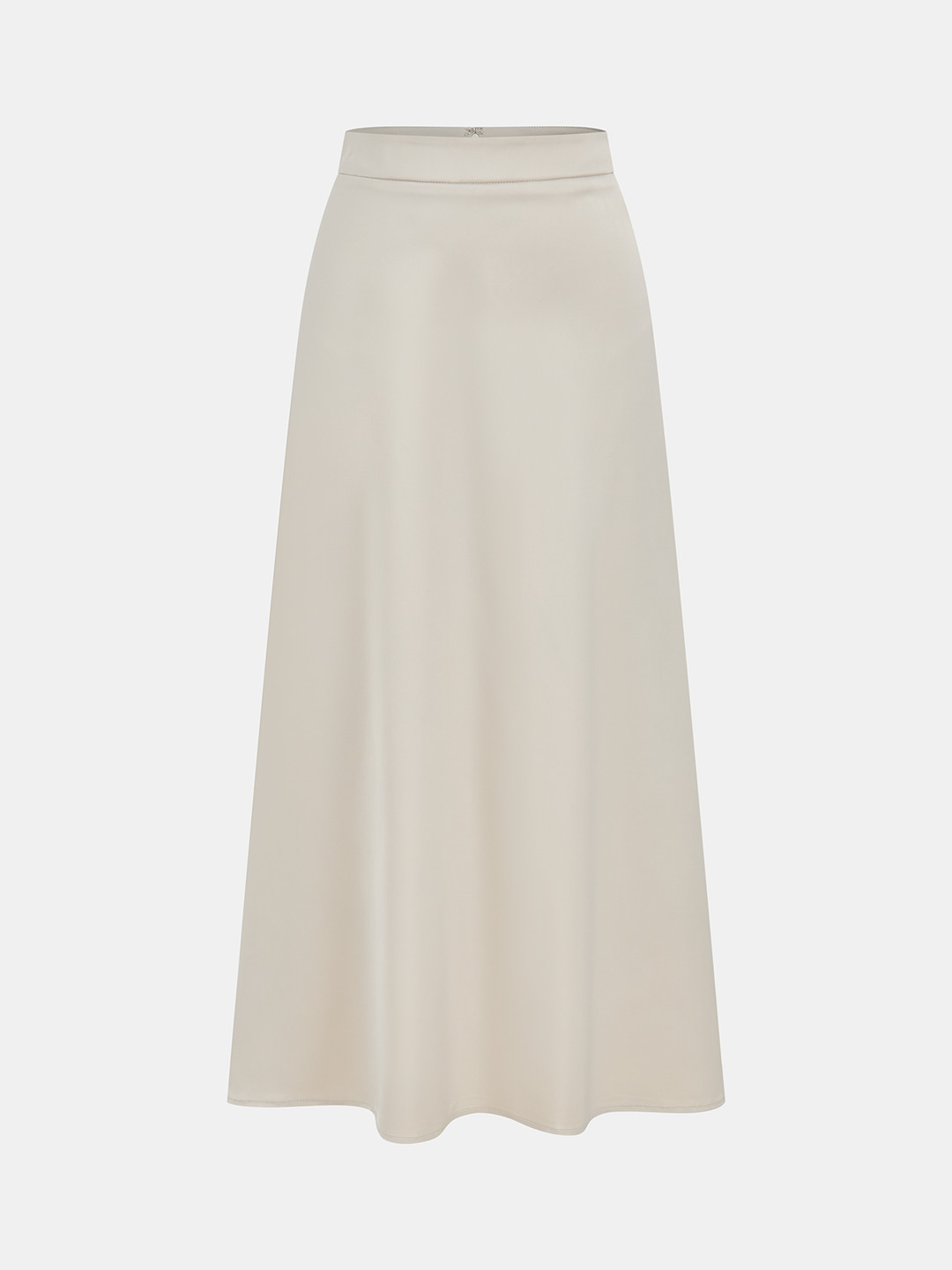 Satin Asymmetric Ruched Top & Midi Skirt Set