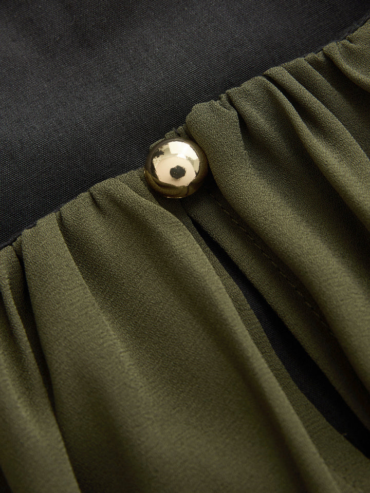 Sleeveless Pleated Top & Skirt Set