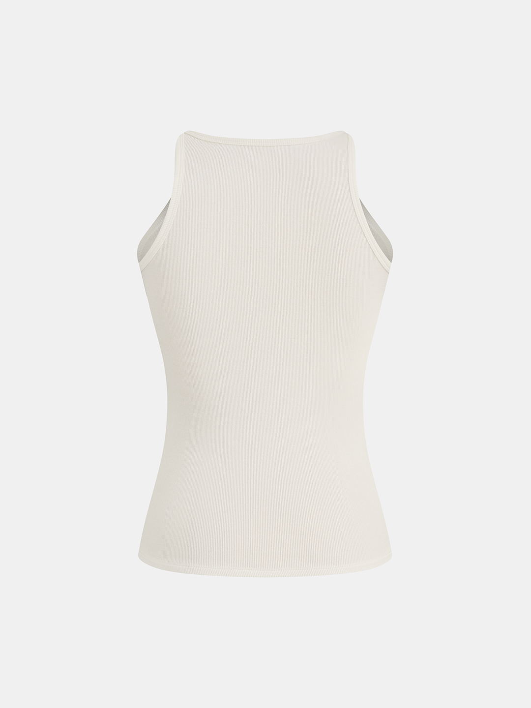 Ribbed Stretchy Faux Leather Buckle Vintage Tank Top