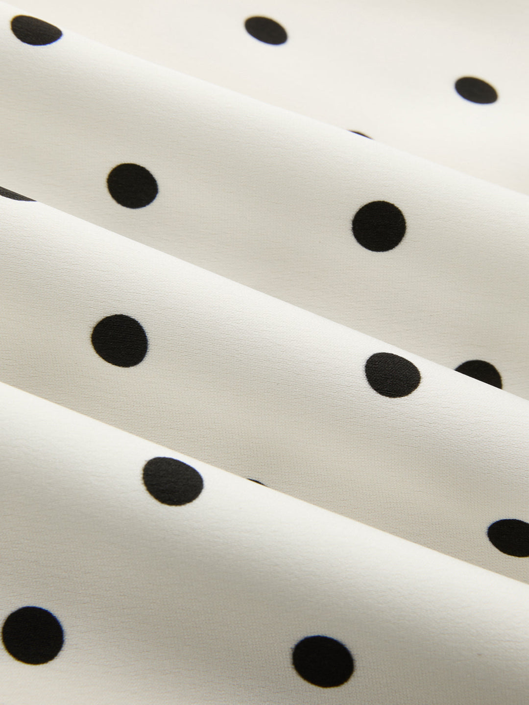 Polka Dot Lace Trim Asymmetric Midi Skirt