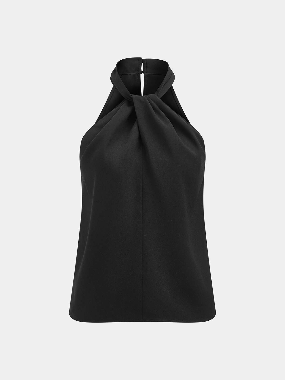 Twist-Front Halter Neck Top