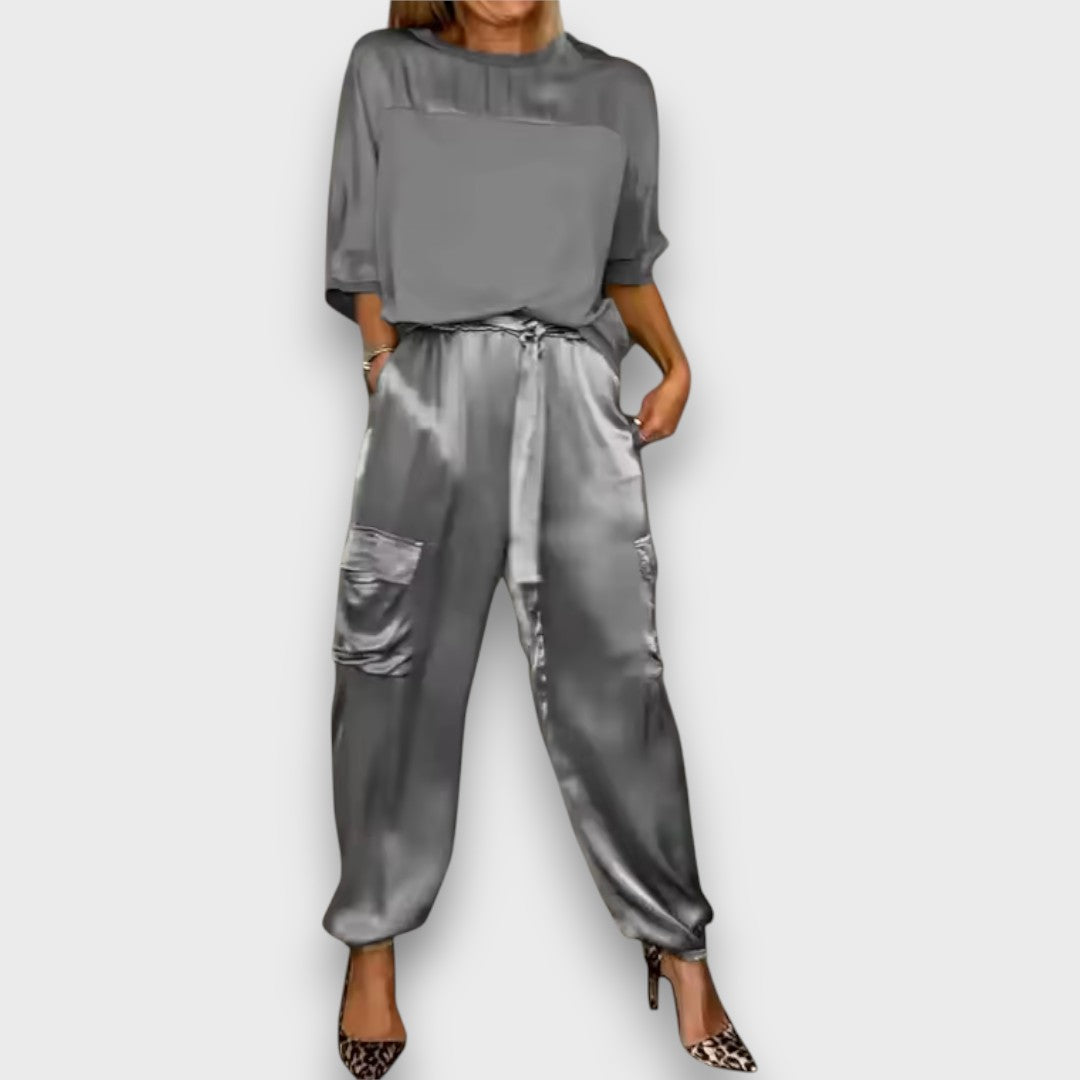 Avelan | Satin Flow Two-Piece Set