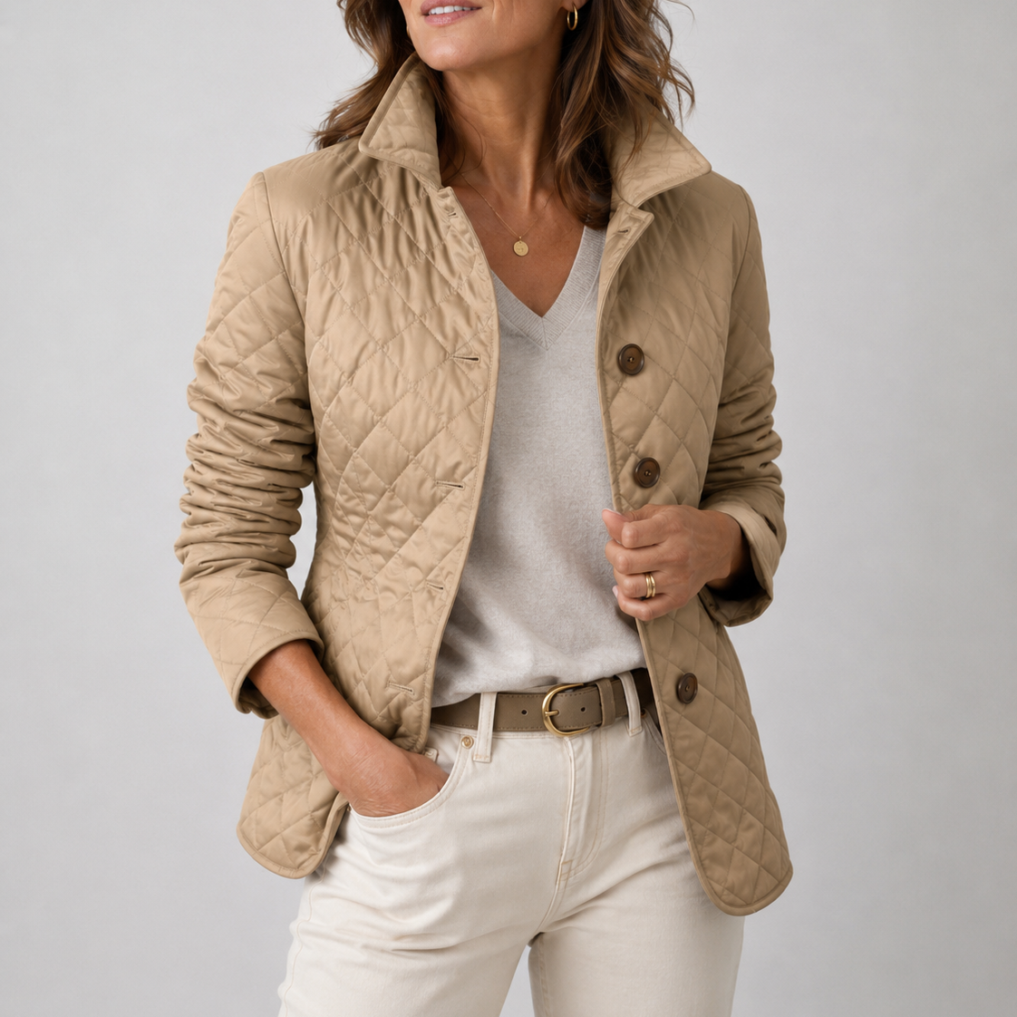 Elora | Quilted Button-Front Jacket