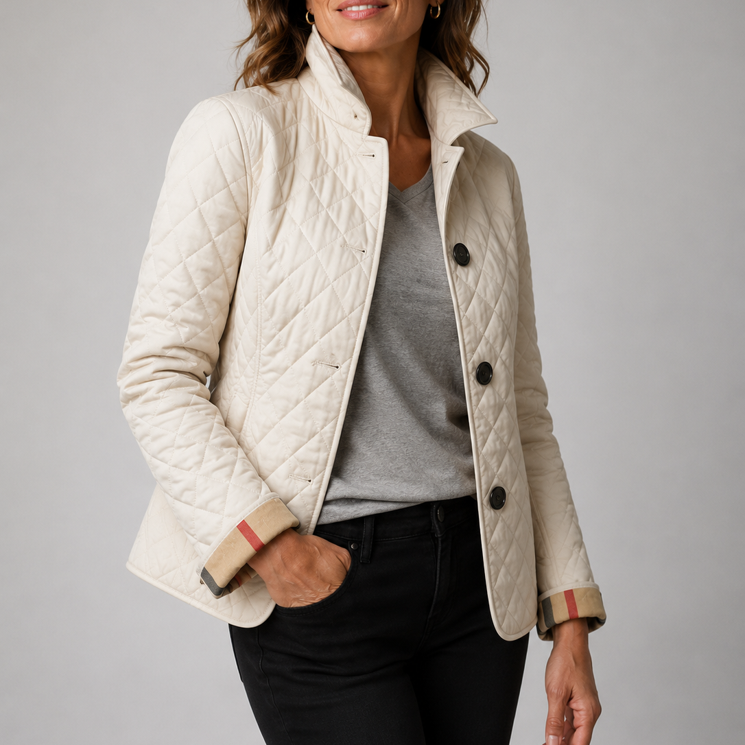 Elora | Quilted Button-Front Jacket