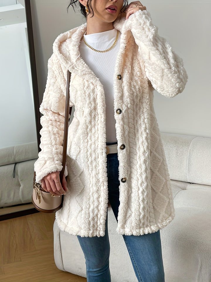 Women’s Cozy Hooded Fleece Cardigan Jacket