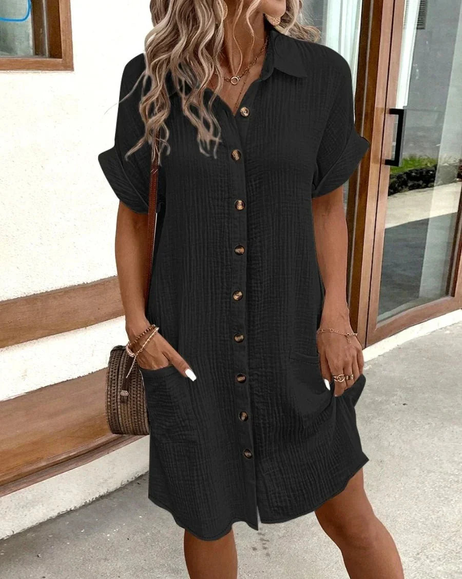 Lucette | Button Shirt Dress