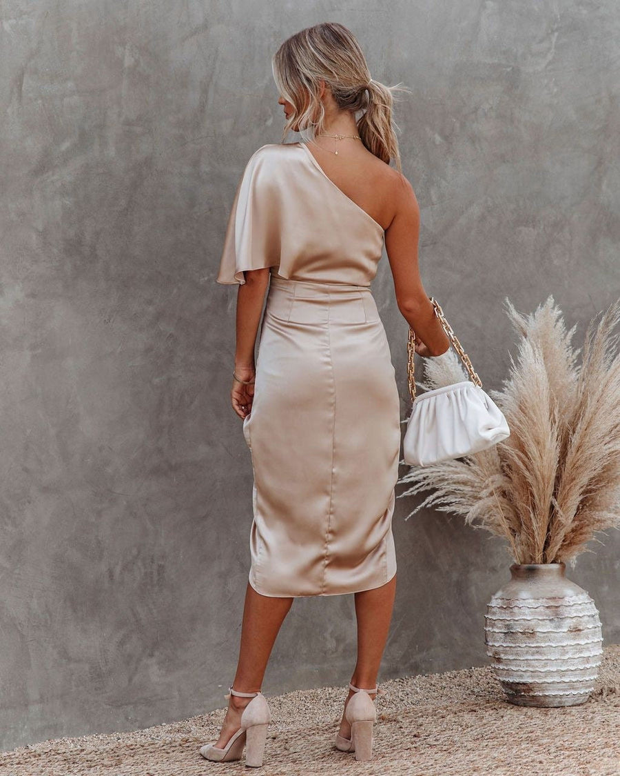 Tamari™ | Elegant Satin Midi Dress